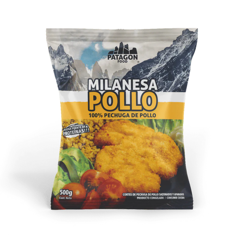 MILANESA DE PECHUGA DE POLLO 500g · Patagon Food