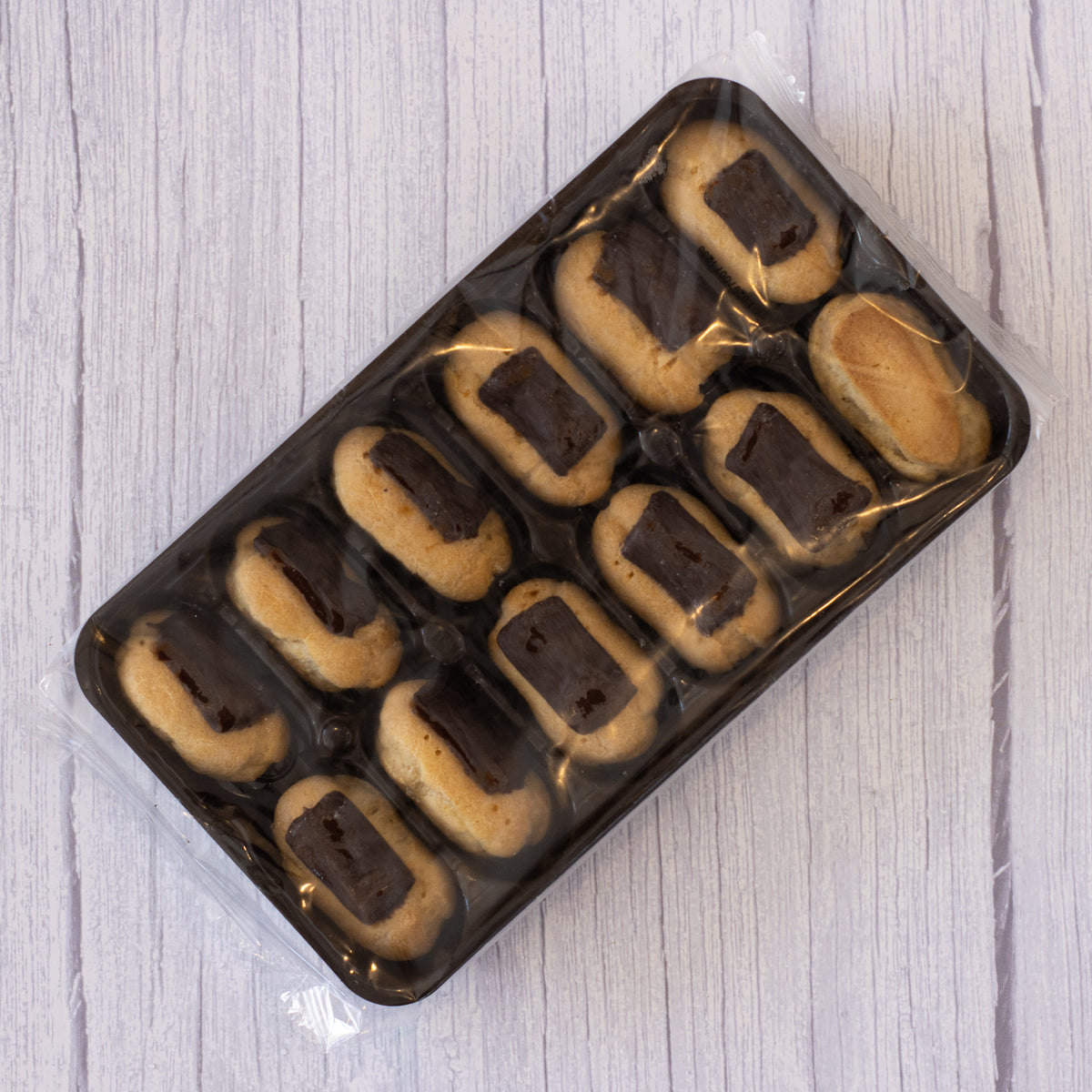 Mini Eclair Chocolate Belga Vainilla 12u