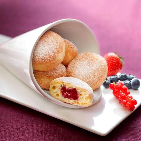 Mini Berlín Relleno Frutos Rojos 15u