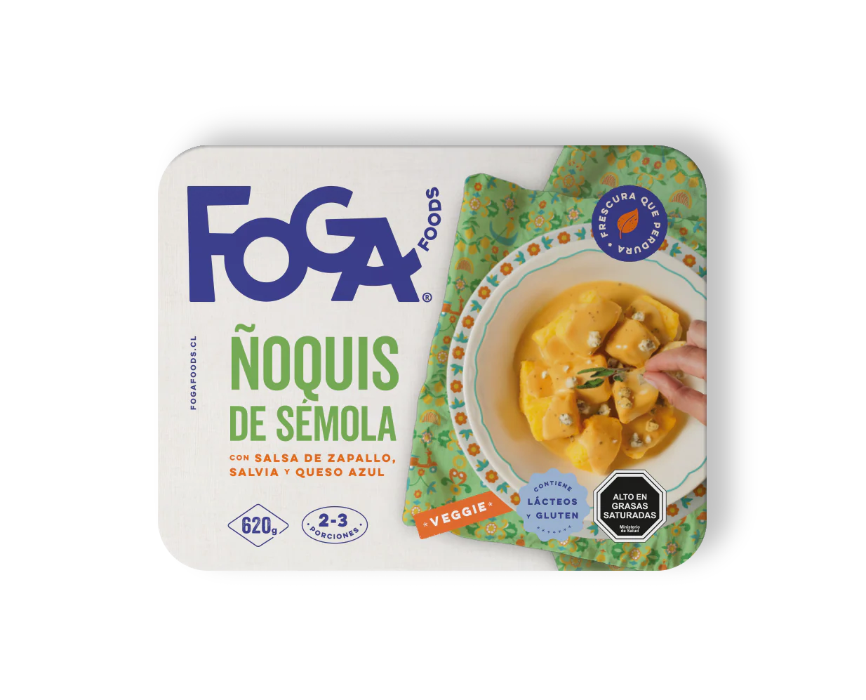 Ñoquis de Sémola con Salsa de zapallo y Queso azul 2-3p • FOGA