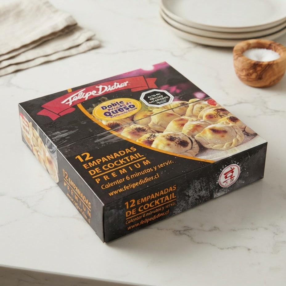 Empanadas de Cocktail Premium Doble Queso 12 u• Felipe Didier