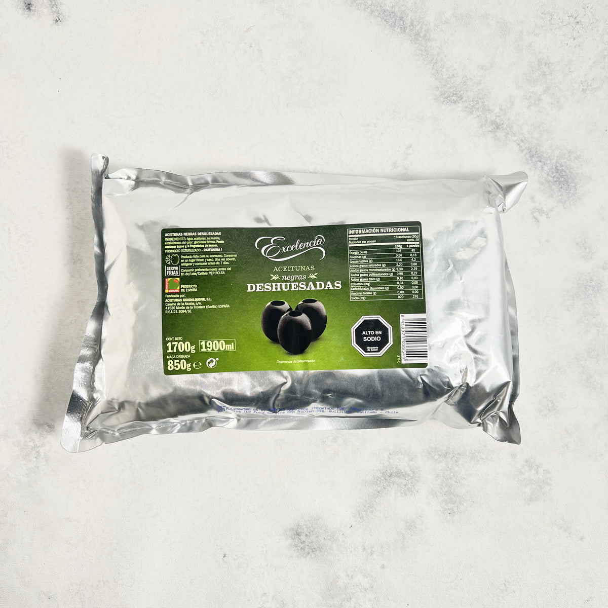 Aceitunas Negras Deshuesadas 850gr