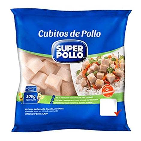 Cubitos de pechuga deshuesada Pollo 300gr • Super pollo