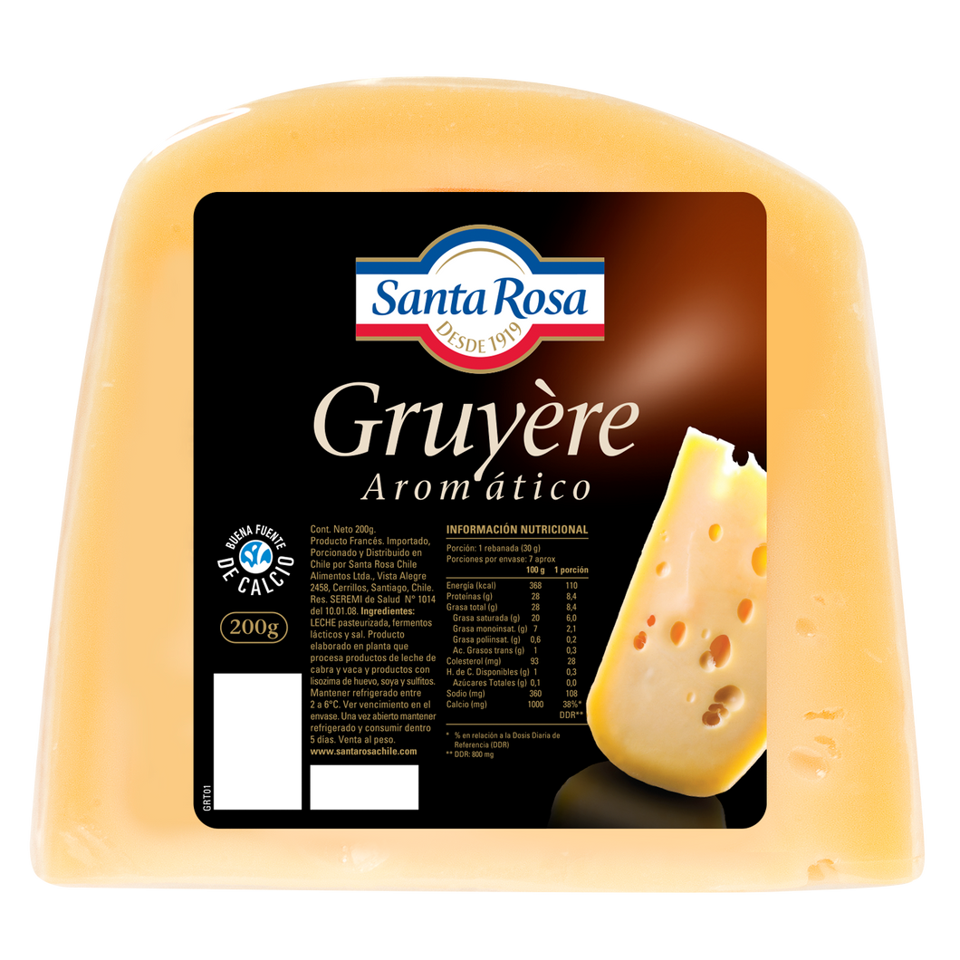 Queso Gruyere Trozado · Santa Rosa 200gr