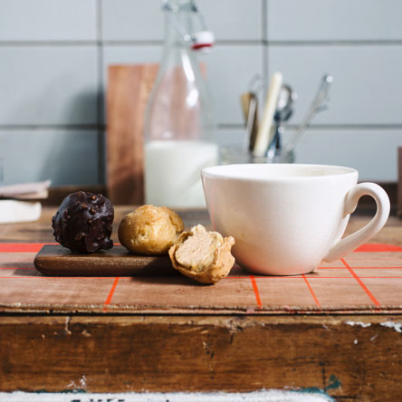 Profiteroles rellenos de crema inglesa (40 unidades)